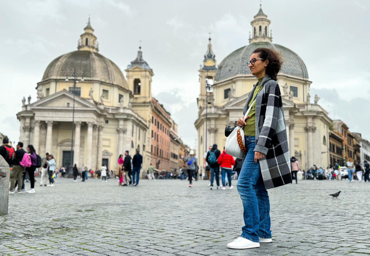 Image: Walking in Rome safely.